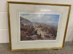 After Archibald Thorburn, Red Grouse, coloured print, number 50 of 500, published by the Triyon