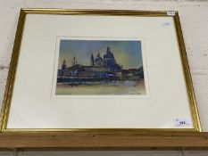 David Carr, Santa Maria, Venice, watercolour, framed and glazed