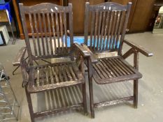 Pair of folding garden chairs