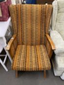 Retro wing back chair