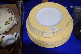 Quantity of Mikasa Country Estate dinner wares in yellow and cream