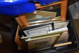 Mixed Lot: Assorted picture photograph frames and mirror