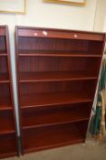 Modern dark wood finish bookcase cabinet