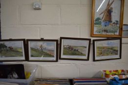 Four Lionel Edwards hunting pictures, reproduction prints, all framed and glazed