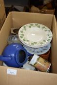 Mixed Lot: Teapot, mugs, terracotta dishes etc