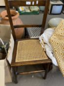 Cane seated bedroom chair