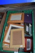 Box of assorted pictures and photograph frames
