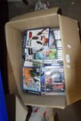 Quantity of assorted XBox, Wii Playstation 2 games