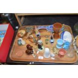 Mixed Lot: Wade Whimseys, glass ware, egg cups, other animals etc