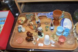 Mixed Lot: Wade Whimseys, glass ware, egg cups, other animals etc