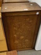 Single door cabinet with floral inlaid decoration