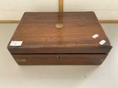 19th Century mahogany brass bound writing box