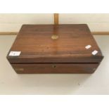 19th Century mahogany brass bound writing box