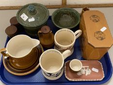 Mixed Lot: Emma Bridgwater mugs, various assorted table wares, Jasper ware pin tray etc