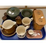 Mixed Lot: Emma Bridgwater mugs, various assorted table wares, Jasper ware pin tray etc