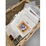 Basket of various assorted British first day covers