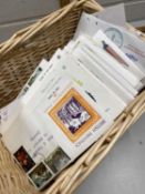 Basket of various assorted British first day covers