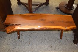 Yew wood live edge coffee table, 122cm wide