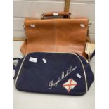 St George by Duffer leather bag together with a Royal Mail bag