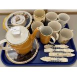 Mixed Lot: Assorted wares to include a range of Royal commemorative mugs, Royal Doulton teapot and