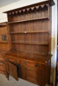 Late 19th Century oak dresser in the Arts & Crafts style, 122cm wide