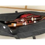Set of modern bagpipes