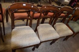 Set of three mahogany bar back dining chairs
