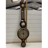 19th Century mahogany cased wheel barometer - for restoration