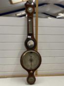 19th Century mahogany cased wheel barometer - for restoration