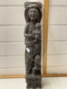 A hardwood figural wall plaque