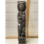 A hardwood figural wall plaque