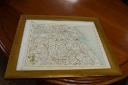 Framed map North Lincolnshire and Humberside