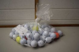 Bag of approx 50 assorted golf balls