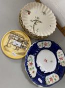 Mixed Lot: Various assorted decorated plates