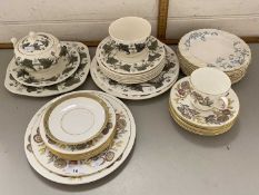 Mixed Lot: Tea wares to include Wedgwood Marina,Wedgwood Napoleon Ivy and others