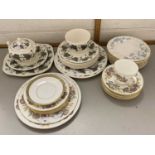 Mixed Lot: Tea wares to include Wedgwood Marina,Wedgwood Napoleon Ivy and others