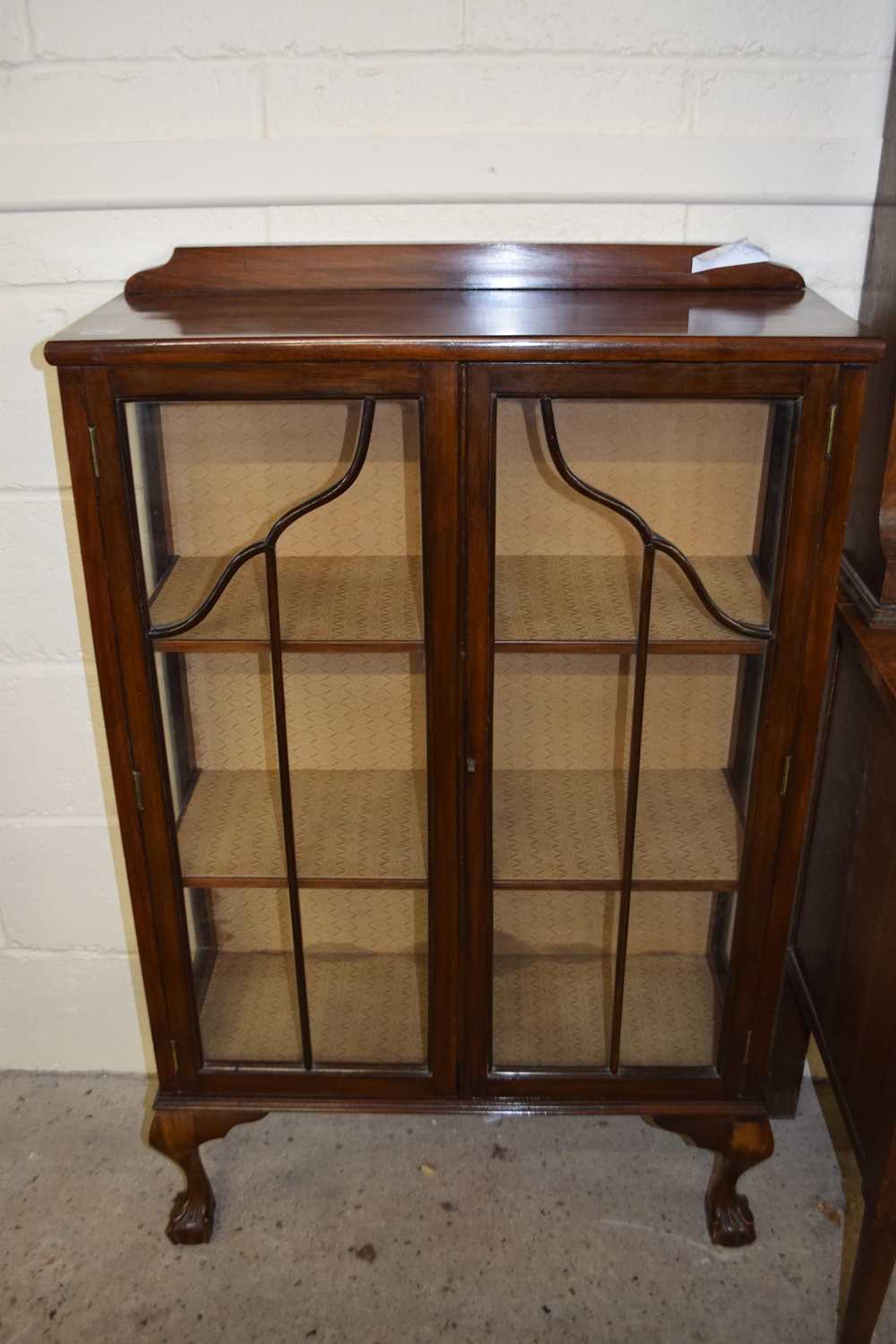 Early 20th Century china display cabinet on ball and claw feet