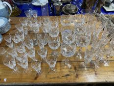 Collection of various assorted drinking glasses