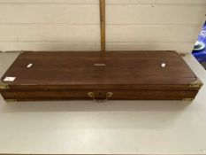 Hardwood gun case marked 'John Fortune'