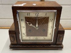 Oak cased mantel clock