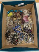 Box of assorted costume jewellery