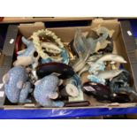 Quantity of assorted dolphin figurines