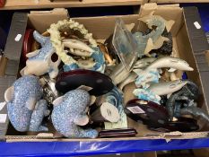 Quantity of assorted dolphin figurines