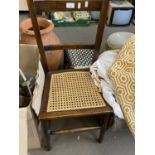 Cane seated bedroom chair