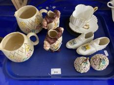 Mixed Lot: A pair of Gibsons floral decorated jugs, Goswares, tea wares etc