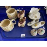 Mixed Lot: A pair of Gibsons floral decorated jugs, Goswares, tea wares etc