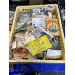 A large quantity of assorted ephemera to include postcards, guide books, photographs etc
