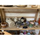 Mixed Lot: Stone ware hot water bottle, door stop, trinket box, mixed ceramics and others