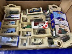 Quantity of assorted toy trucks and vans to include Lido