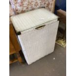 Lloyd Loom style linen bin